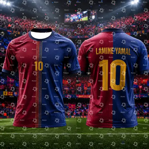 26-27 Lamine Yamal home football jersey Spain match training uniform Sports Men's T-Shirt Kid's Clothing Cycling jersey ﻿