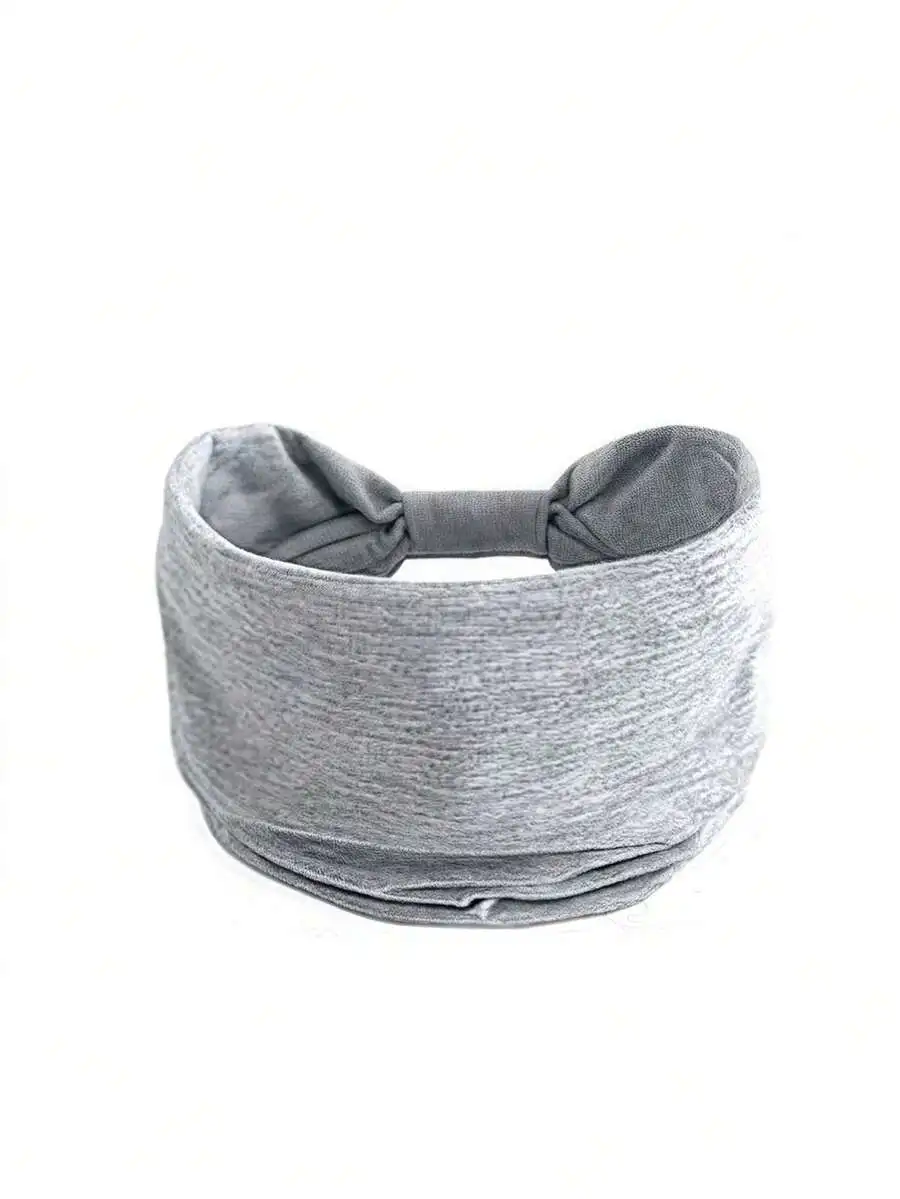 

Womens Bohemian Bow Headband - Thick Elastic Non-Slip Hair Accessory For Fitness Yoga Running