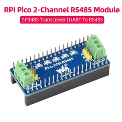 Raspberry Pi Pico 2-Channel RS485 Module for RPI Pico SP3485 Transceiver UART To RS485 Power Indicator