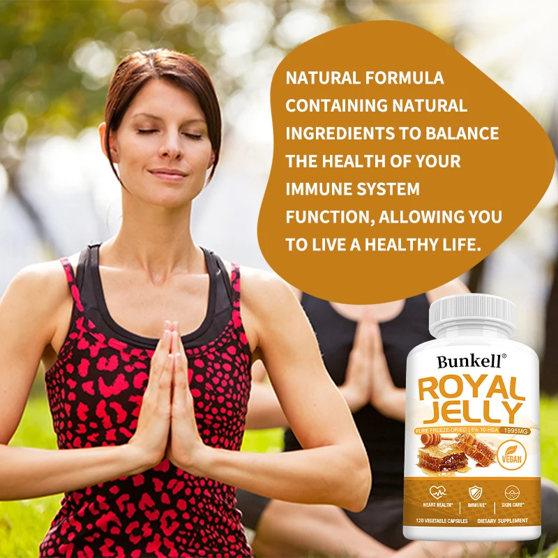 Royal Jelly - 1995 Mg, Supports Heart Health, Immune System, Skin Care, Cellular Health, Anti-Aging | Non-GMO, Gluten-Free