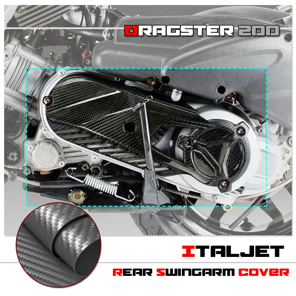 100% Real Carbon fiber For Italjet Dragster 200 Motorcycle Trim Shell Protective Fairing Panel Guard Cowling Rear Swingarm Cover