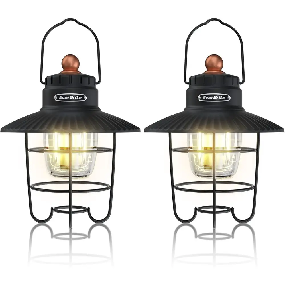 

LED Camping Lantern Pack o 2, USB C Rechargeable Lantern with 3 Light es, Vintage Outdoor Lanterns with Power Bank unction or Po