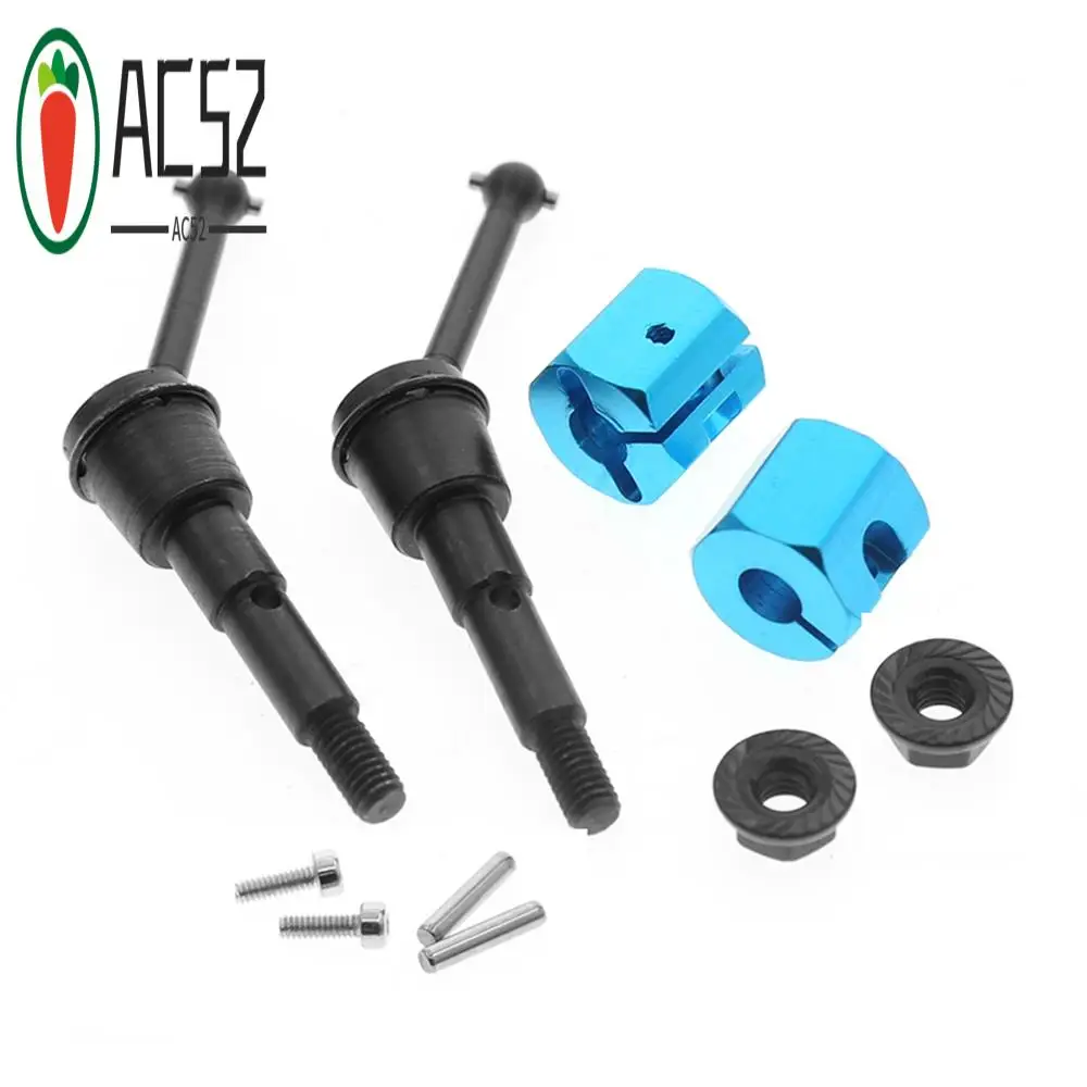 

AC52-2 шт. Металлический приводной вал CVD и набор переходных гаек для Tamiya SW-01 SW01 1/24 4WD Monster Truck RC Car Upgrade Parts