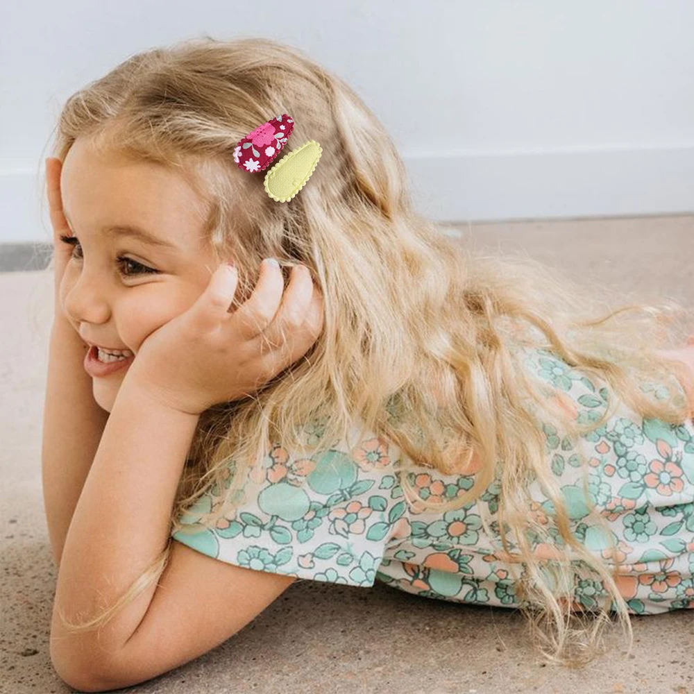 10/20/30pcs Mini random color Print Flower Hair Clips for Baby Girls Lovely Plaid Hairpins Headwear Kids Hair Accessories