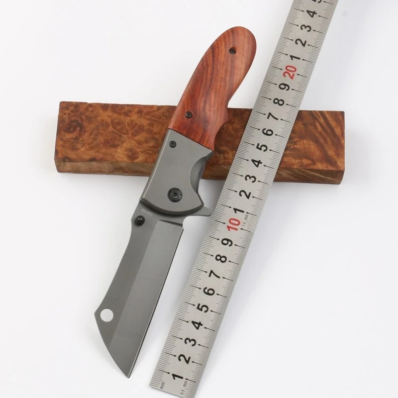 DA104 Pocket Knife 5Cr13Mov Blade 420 Steel+walnut Handle Essential Item for Outdoor Hiking and Camping Field Fishing Knife