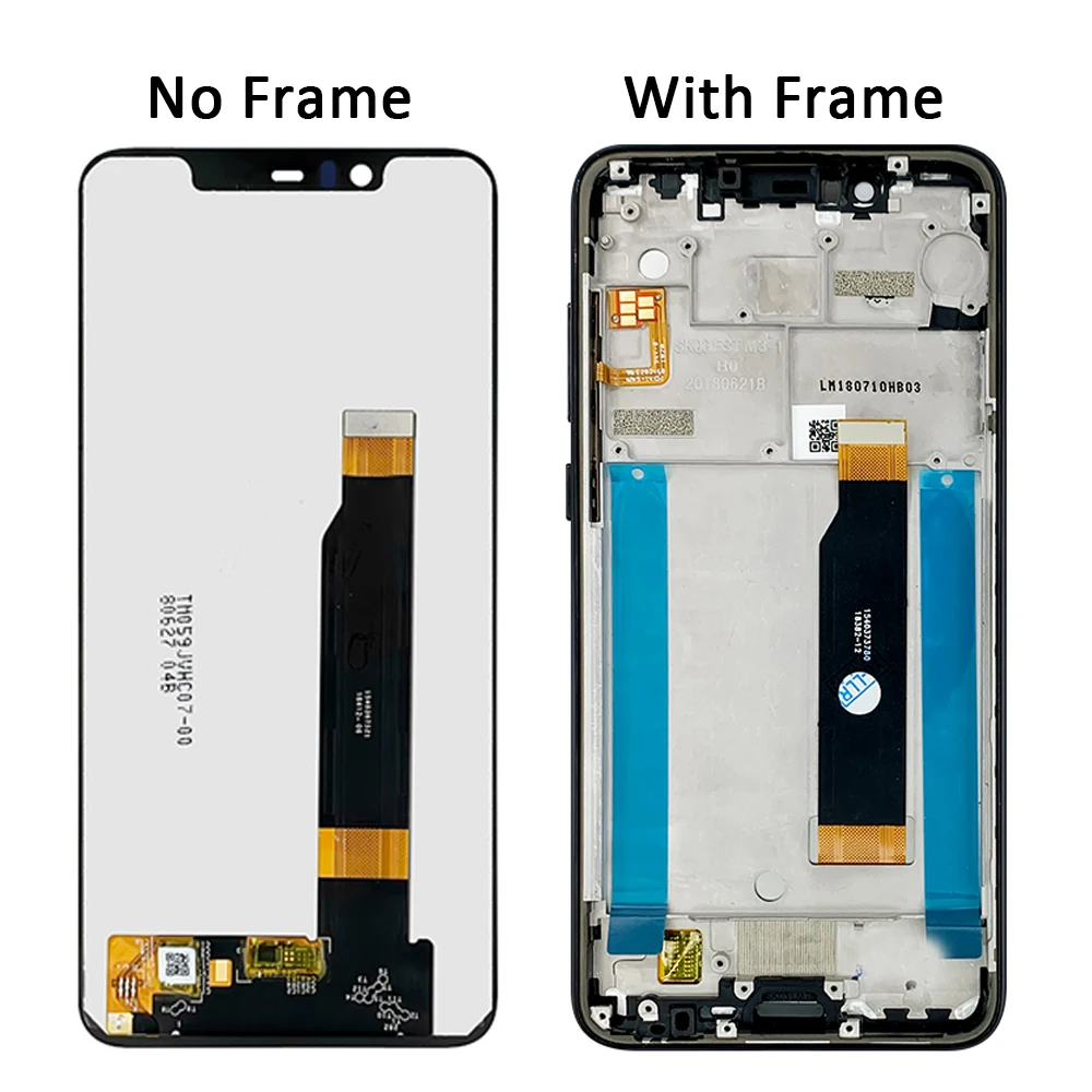 Imagem -03 - Original 5.8 Lcd para Nokia 5.1 Mais Display Lcd de Toque Digitador da Tela Peças Reposição Assembléia Completa para Nokia x5 Display Lcd