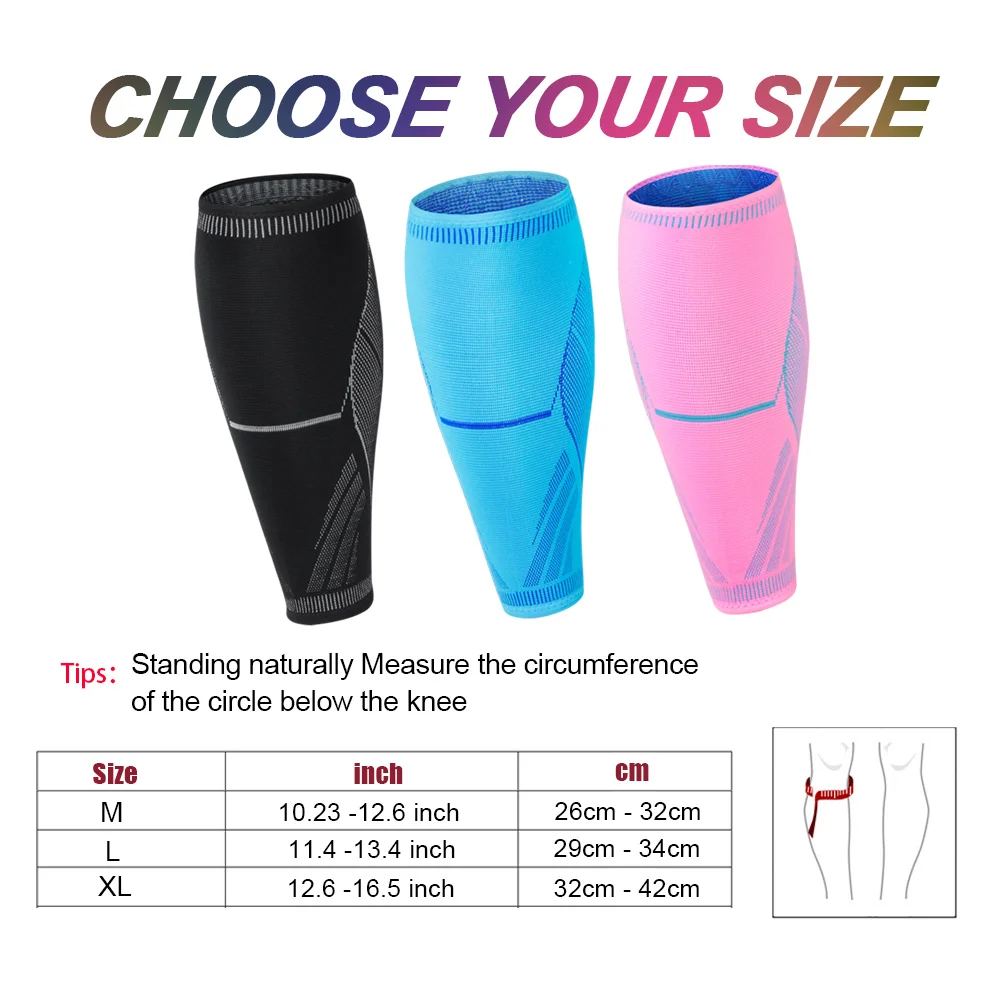 1pcs Running Athletics Compression Sleeves Leg Calf Shin Splints Elbow Knee Pads Protection Sports Safety Unisex