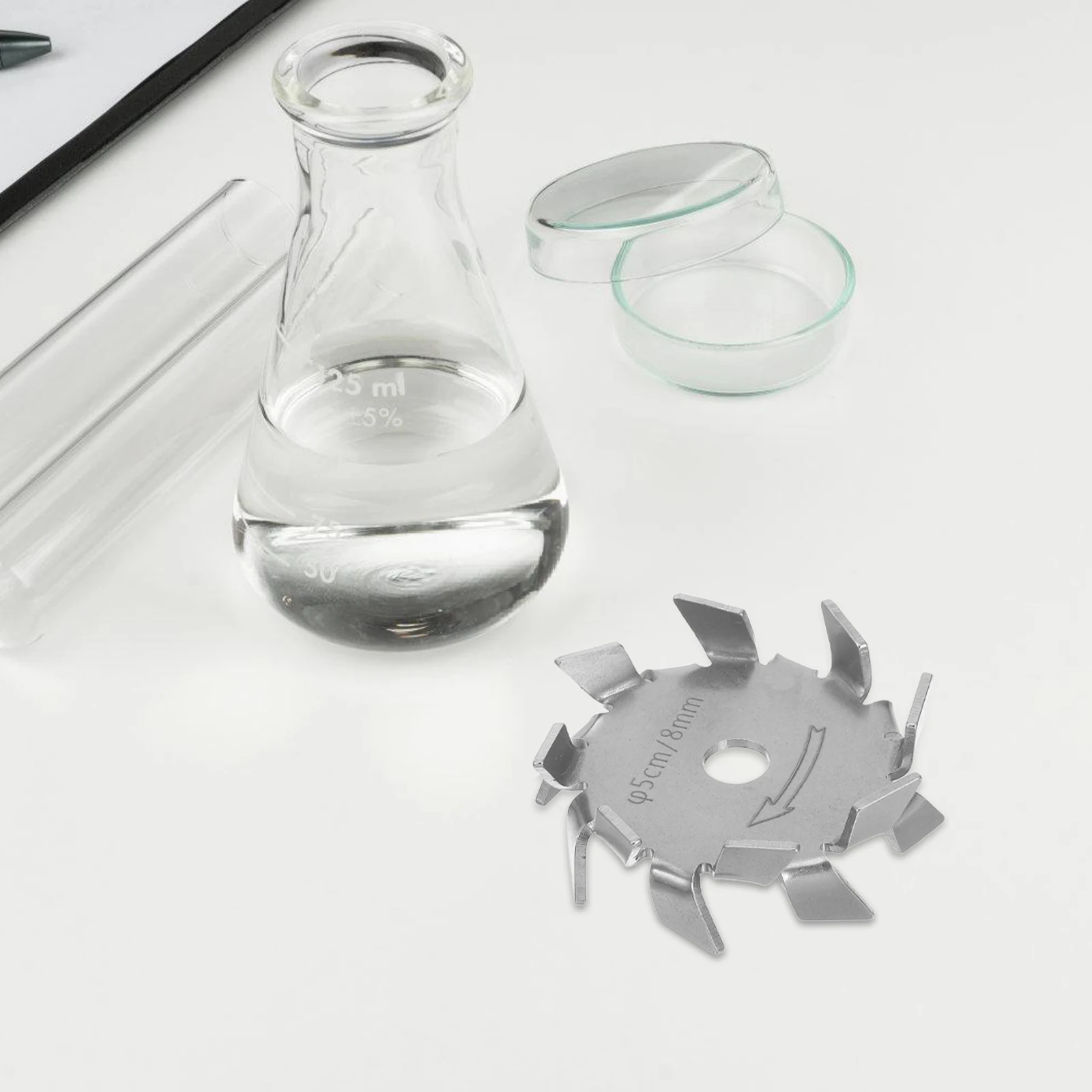 

Stirring Leaves Dispersion Tray 5cm 8mm Hole Stainless Steel Paddle Lab Mixer Chemistry Stirrer Blade Replacement Metal Tool