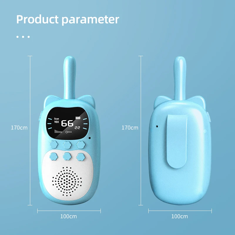 2 pçs crianças mini walkie talkie portátil pai criança brinquedos interativos indoor e ao ar livre 3km brinquedos de telefone sem fio