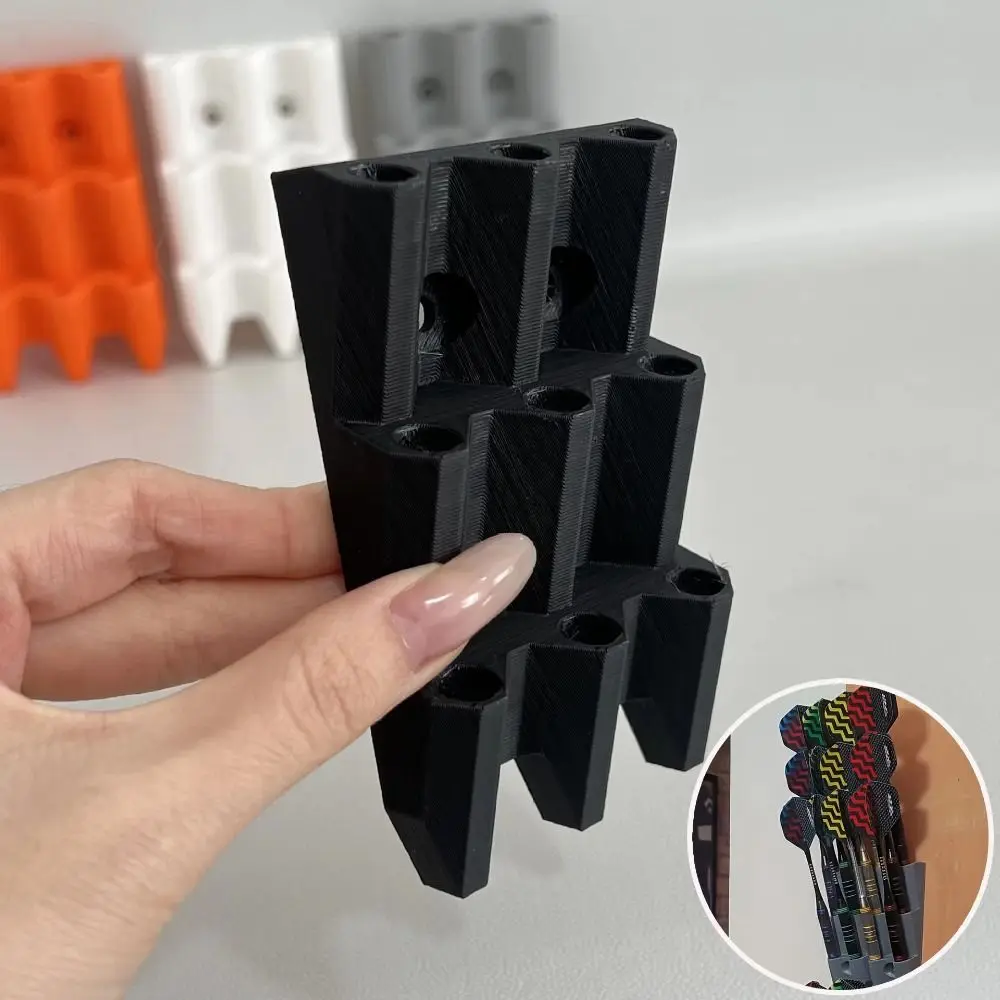 Minimalist Wall-Mounted Wall Dart Organizer 3D Printed 9 Darts Dart Dock Stand PLA Sturdy Dart Stand For Home Game