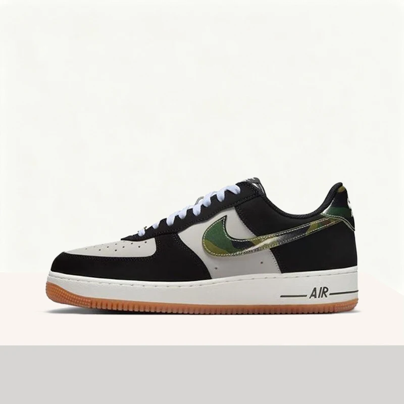 

Nike Air Force 1 Low Comfortable, Soft, and Durable Low-Top Sneakers Unisex Style Beige/Black HQ1180-001