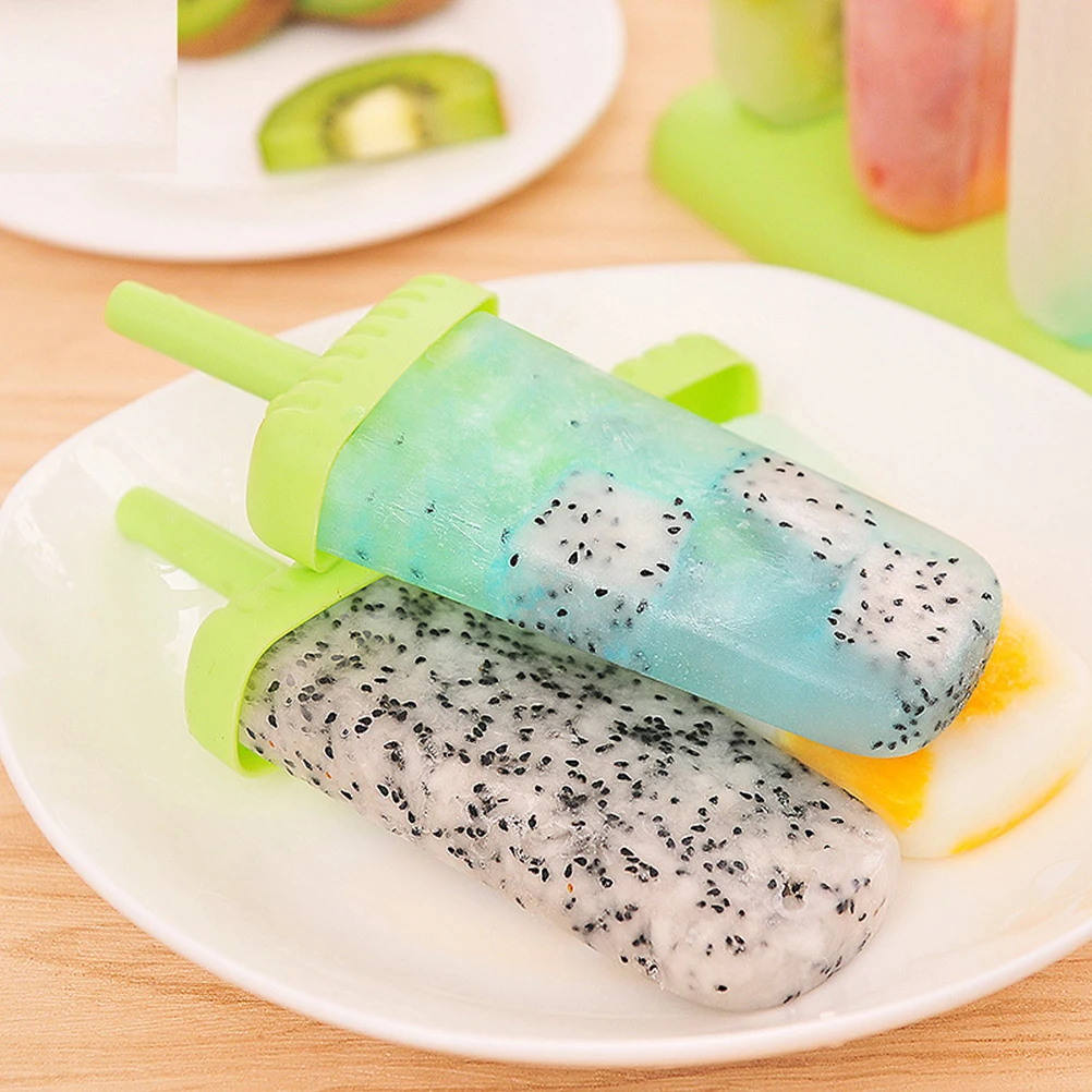 

2pcs Ice Stick Mold Reusable Bpa Free Diy Popsicle Maker For Juice Yogurt Treats Ice Cream Mold Kitchen Tool For Family Fun