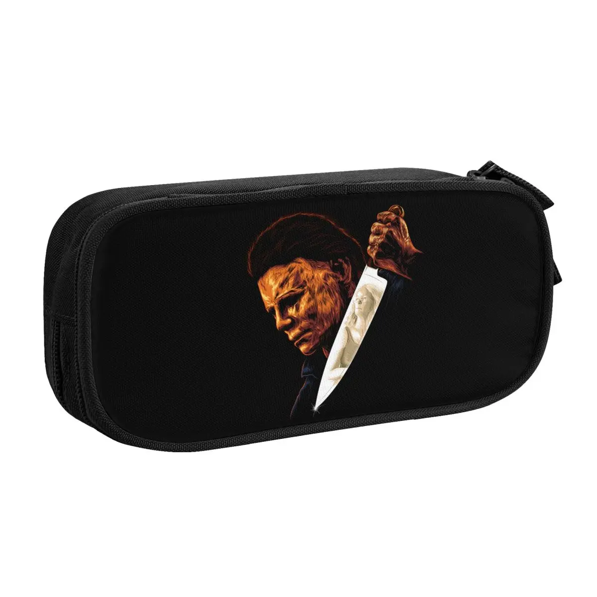 Custom Scary Michael Myers Kawaii Pencil Cases Girls Boys Large Storage Halloween Horror Film Pencil Pouch Students Stationery