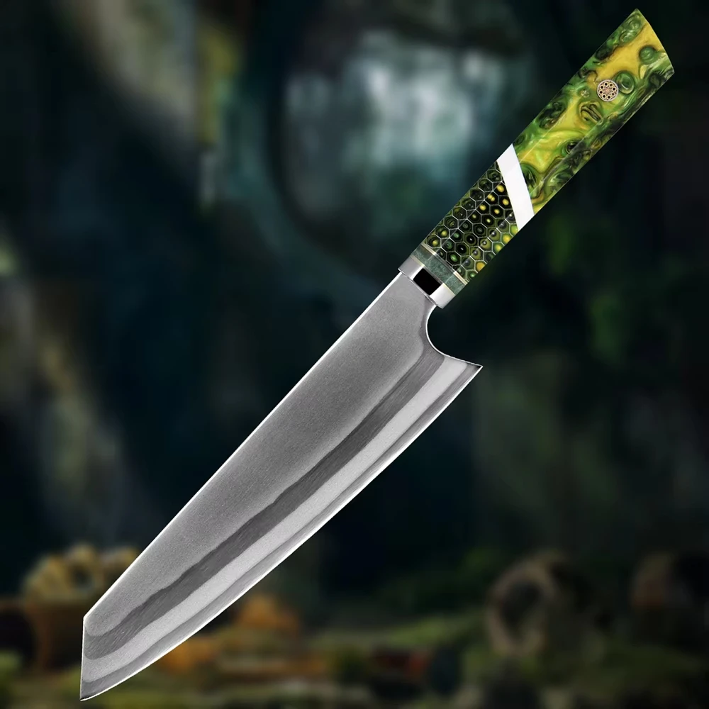 Super Steel 7-Layer 440C Damascus Composite Steel Kiritsuke Chef's Knife Razor Sharp Japanese Kitchen Knife Ergonomic Handle