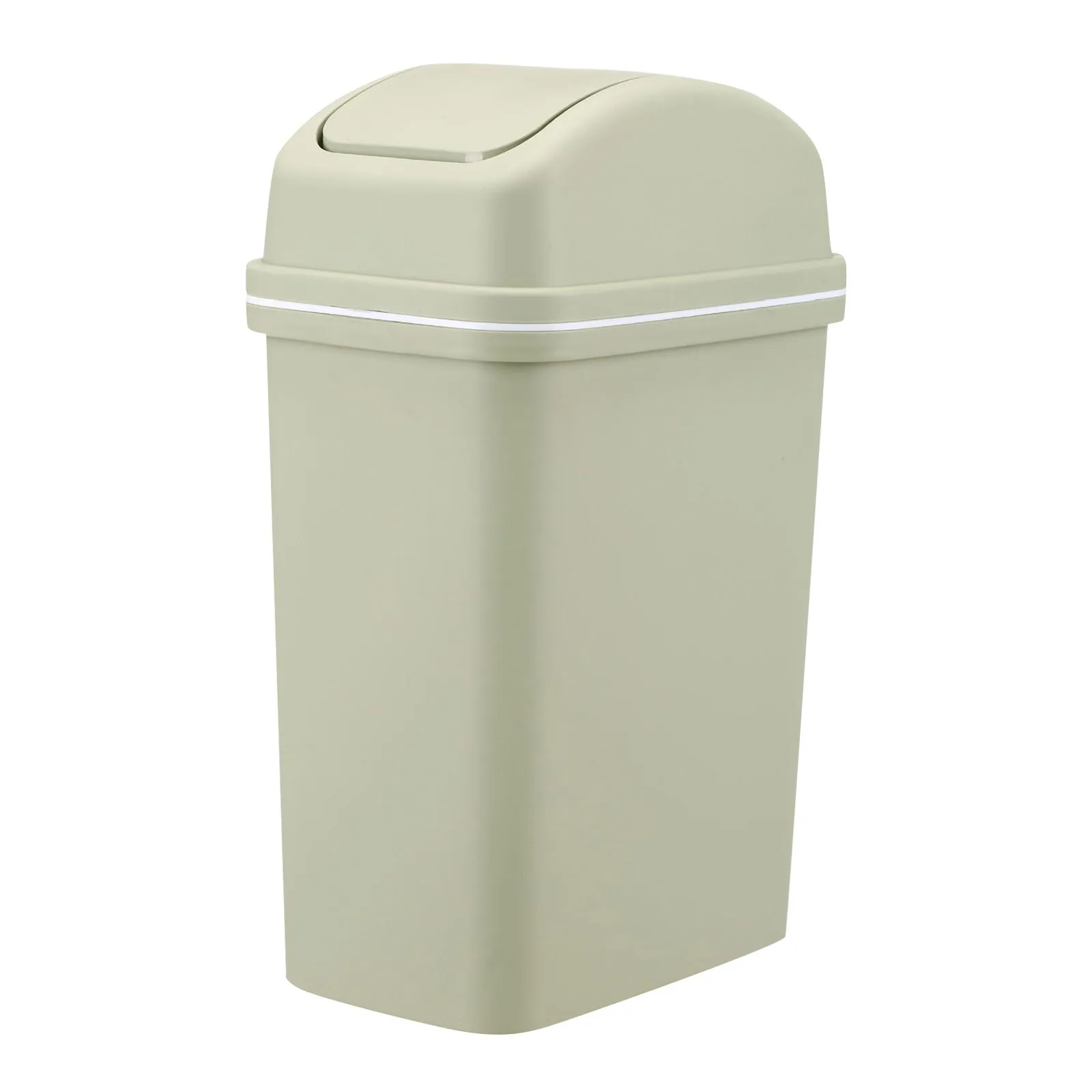 Trash Can Household Large Capacity Creative Swing Lid Trash Can European Style Bathroom Trash Can Sealing Strip