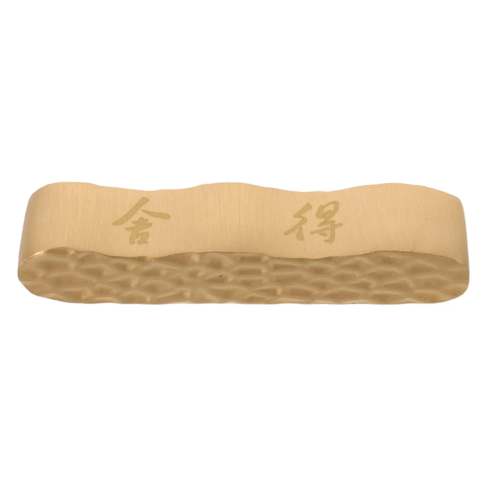 Brass Calligraphy Paperweight 2.6x0.6 Rectangle Metal Brush Pen Holder Desk Writing Tool Rest Chinese Painting Paper Organizer