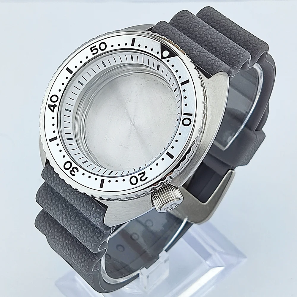 42 مللي متر حافظة رجالية فاخرة NH35 حافظة 904L الفولاذ المقاوم للصدأ الياقوت الزجاج المسطح مقاوم للماء يناسب 28.5 مللي متر حافظة الطلب