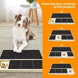 Dog Scratch Pad For Nails Scratching Dog Paw Square Sandpaper Pad With Treat Box Nail Grinder Scratcher Scratching Board For