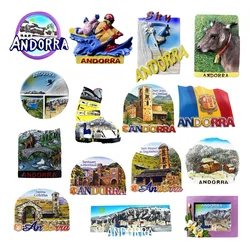 Europe Andorra 3D Fridge Magnets Tourism Souvenir Refrigerator Magnets Sticker Collection Handicraft Decoration Articles