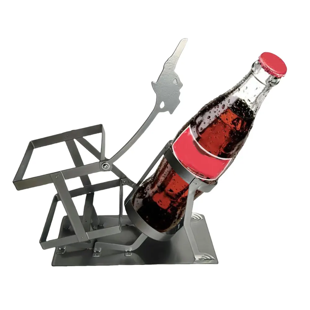 

Retro Metal Red Wine Rack Skull Skeleton Design Wine Holder Beer Whisky Wine Bottle Display Rack Stand Bar Home Decor
