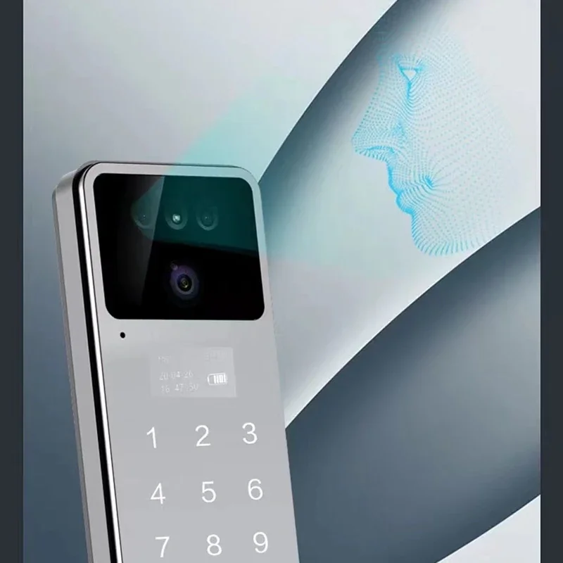 Imagem -02 - Tuya-electronic Face Recognition Fingerprint Smart Door Lock App Controle Remoto Senha Chave do Cartão ic Desbloquear Way Home Door Lock