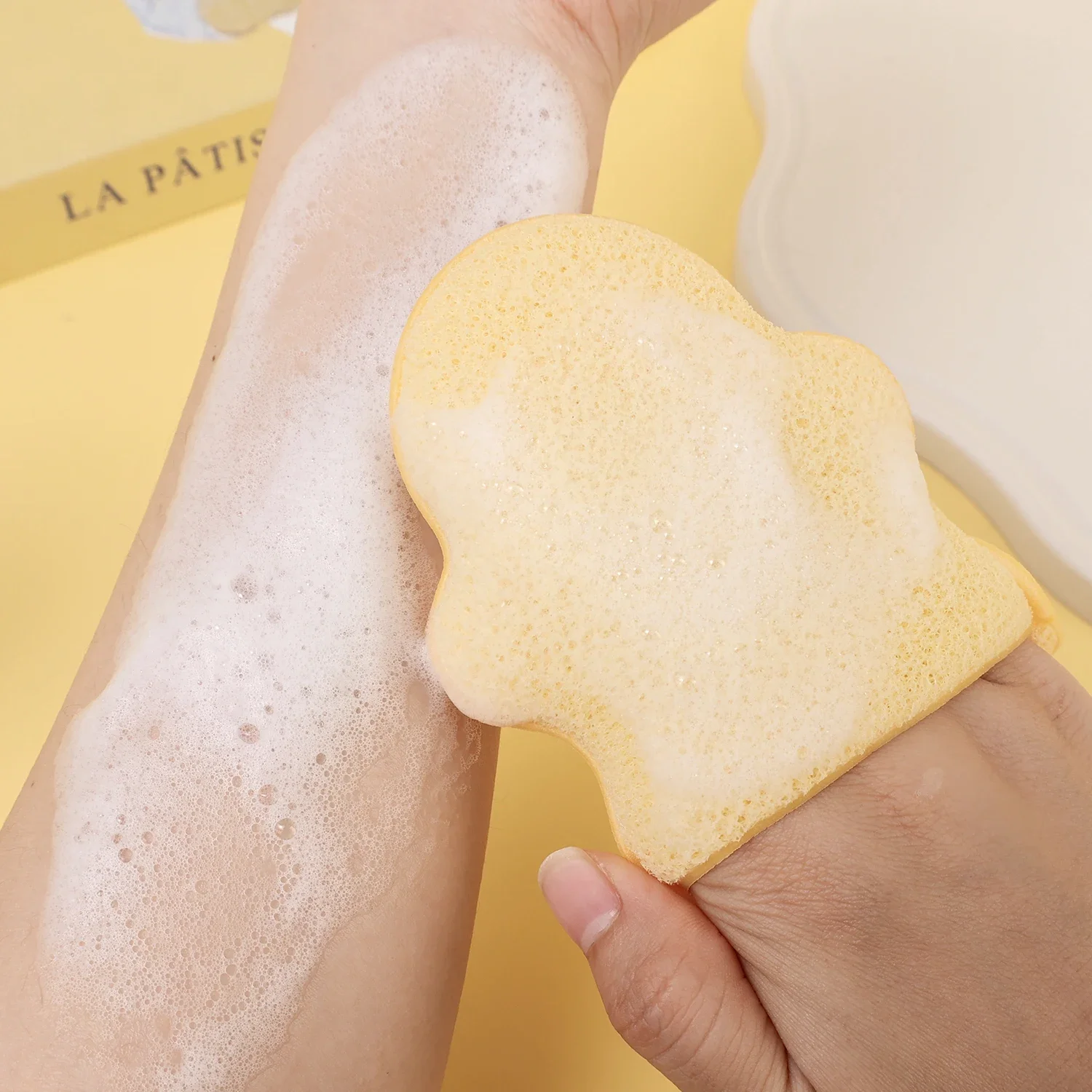 1/10 個再利用可能なソフト洗顔パフフェイスクリーニングスポンジパッドクリーニングスパマッサージメイクアップディープリムーバーににきびツール