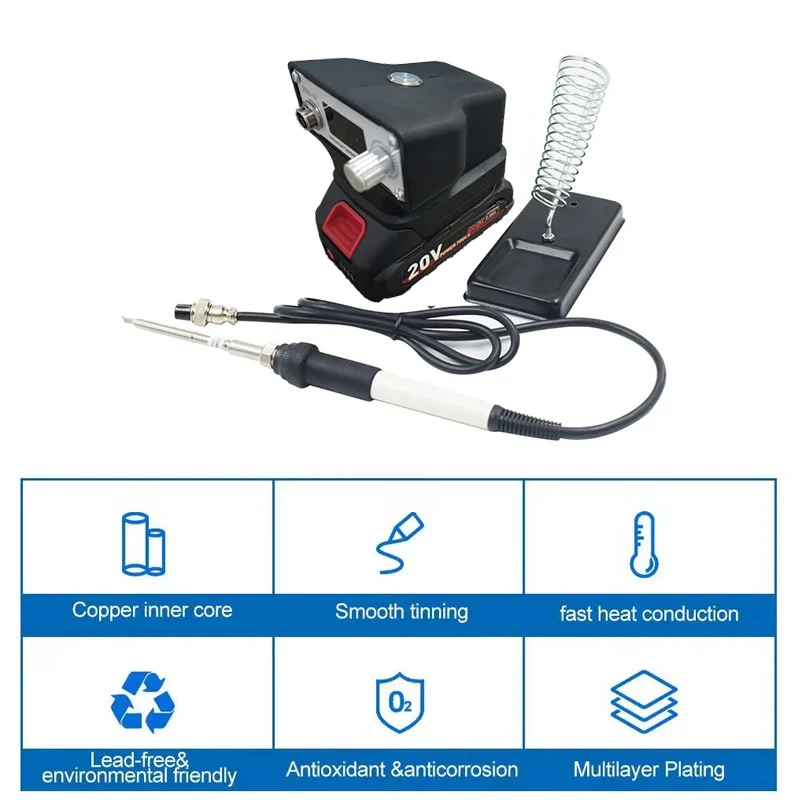 Adapted to MT Battery T12, Outdoor Portable Rechargeable Lithium Welding Table, Soldering Iron, Wireless Soldering Gun Tool