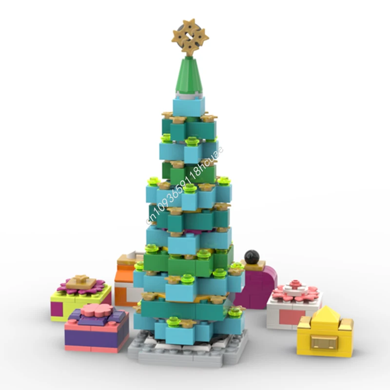 

266 шт. MOC модель дерева, строительные блоки, креативные детские модульные игрушки на день рождения, архитектурная идея, рождественские подарки