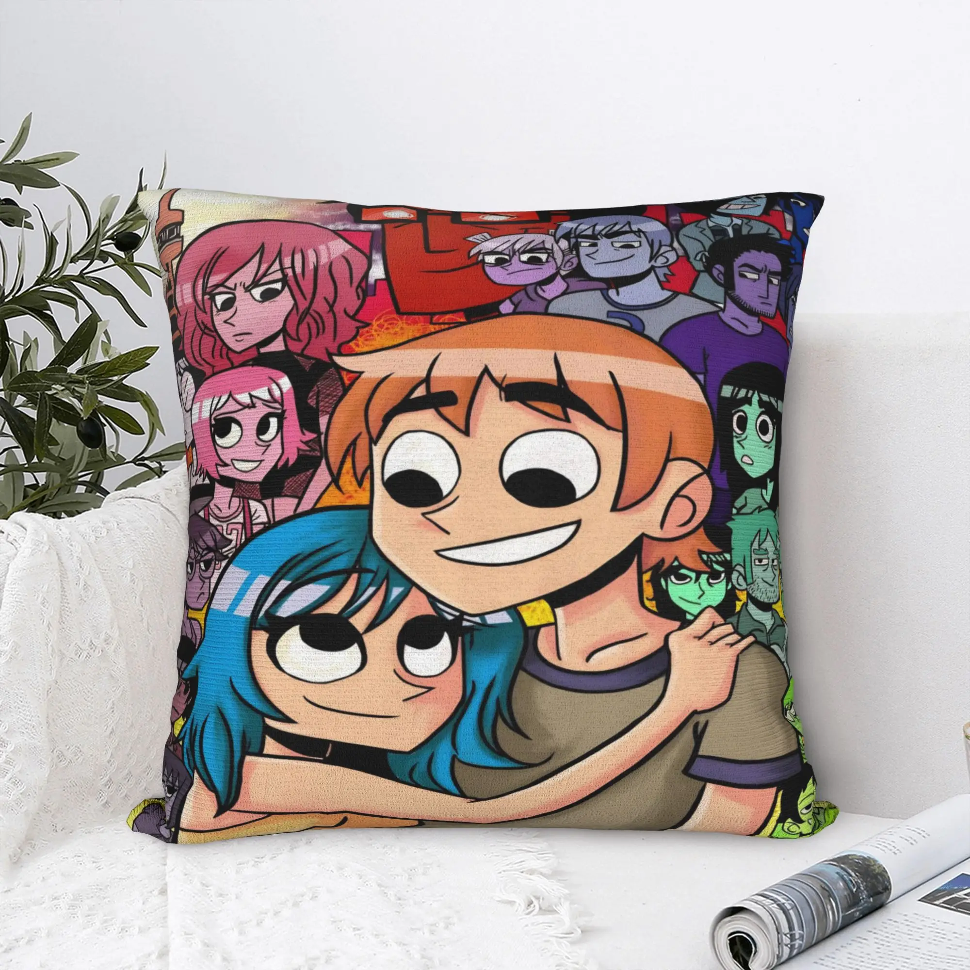 Scott Pilgrim vs. the World Pillowcase Merchandise Printing Cushion Cover  Throw Pillow Cover Home Decorations Square Multi Size