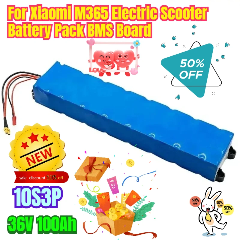 

10S3P 36V 100Ah Battery for Xiaomi M365 Electric Scooter Battery Pack with BMS Board