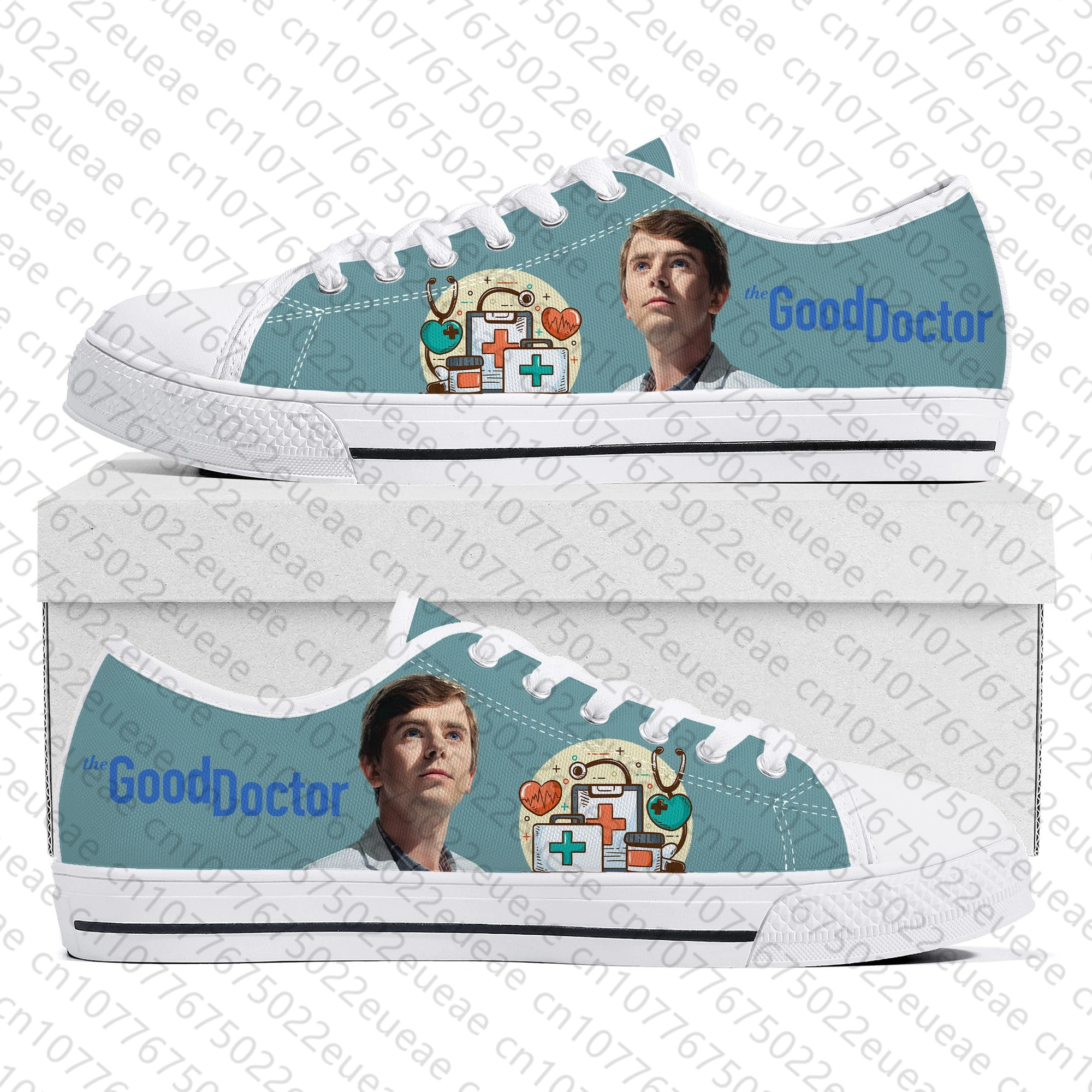 The Good Doctor Low Top Sneakers Mens Womens Teenager Freddie Highmore Canvas Sneaker couple Casual Shoes Custom Made DIY Shoe