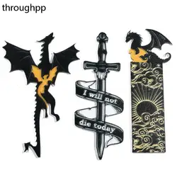 Transparency Anime Book Tags Acrylic Book Mark Black Dragon Book Mark Reading Supplies