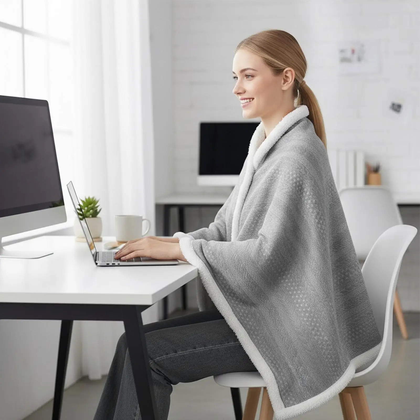 Blanket Wraps For Women Button-Style Winter Poncho Soft Blanket Poncho For Women Girls Ladies Wives Mothers Travelers Students
