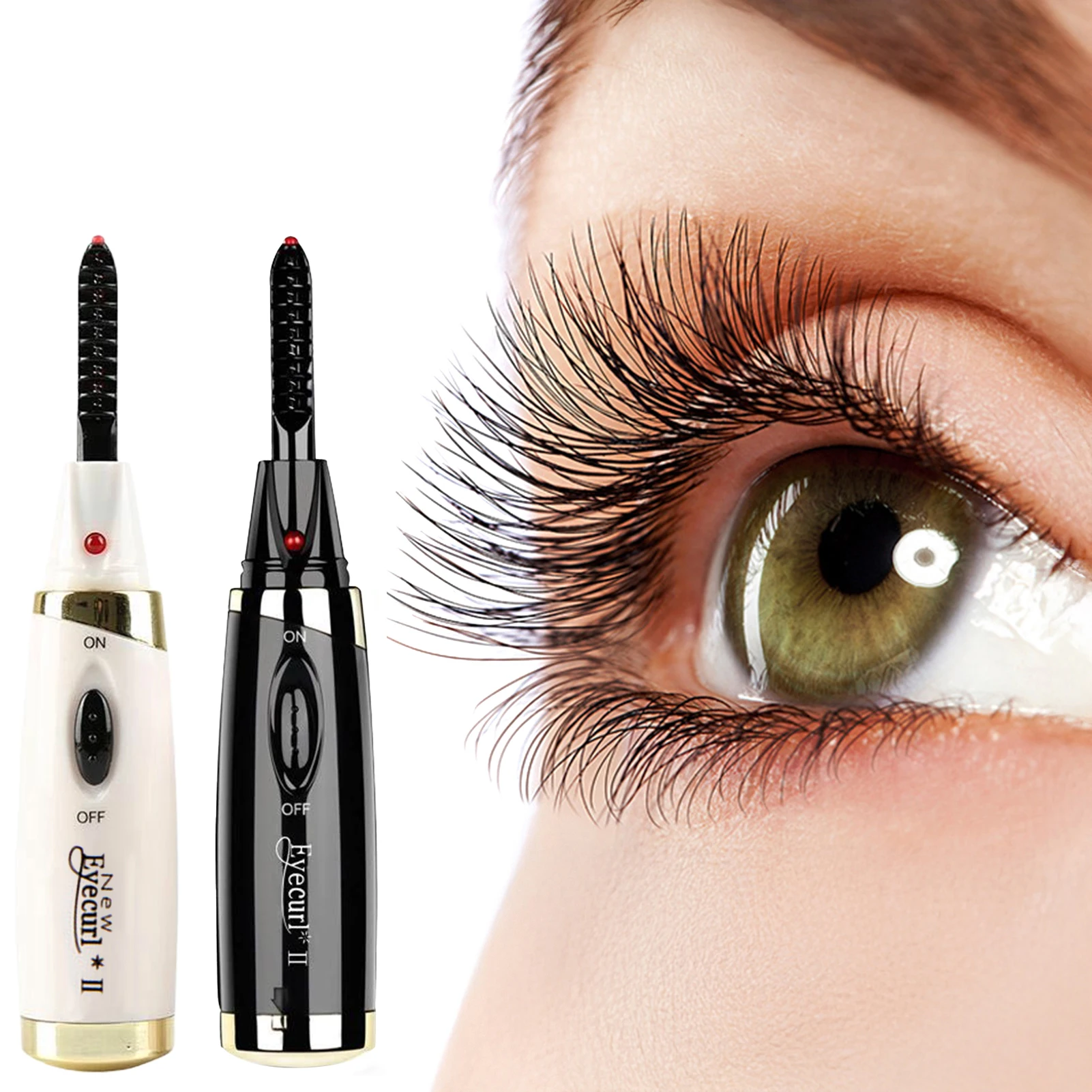 

Naturally Curled Electric Eyelash Curler Women Girls Portable Make Up Eyelashes Curl Lasting Lash Curler Tool Beauty Accessories