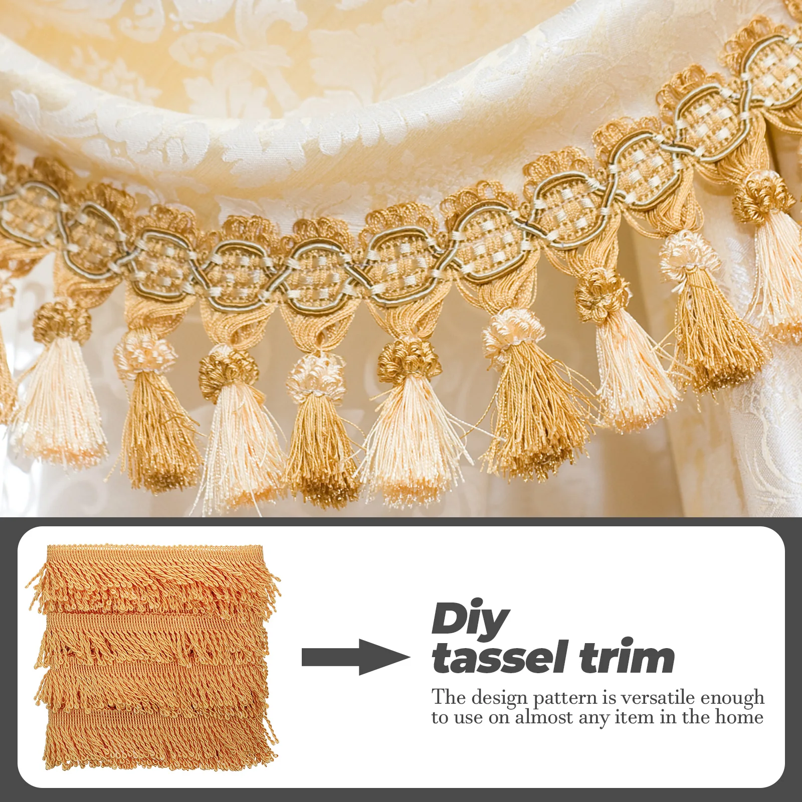 

1 Roll Fringed Trim Tassel Elegant Diy Sewing Material Decorative Curtain Sofa Cushion Edging Border Lace Applique Delicate