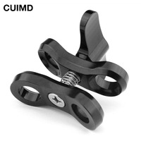 CNC Camera Accessory Diving Lights Ball Butterfly Clip Arm Clamp Mount Aluminum For Gopro 345678 Xiaoyi Gitup Camera