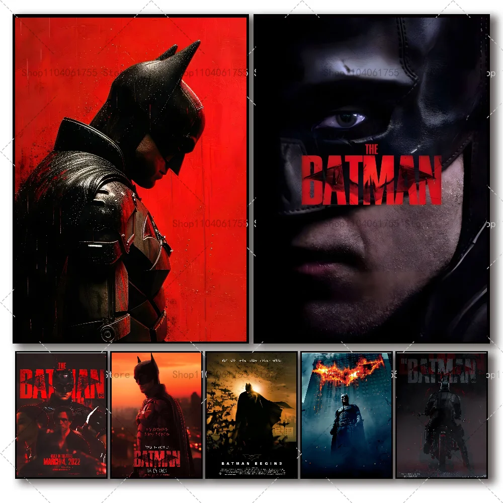 1PC Beast Kingdom B-Batman Poster Self-adhesive Art Waterproof Paper Sticker Coffee House Bar Room Wall Decor