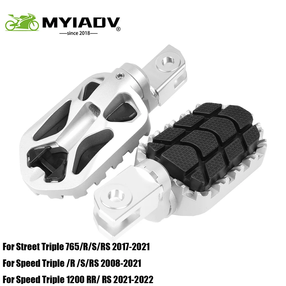 

Регулируемые передние подножки для Street Triple 765 765R 765S 765RS, широкие подножки для Speed Triple R S RS, Speed Triple 1200 RR 1200RS