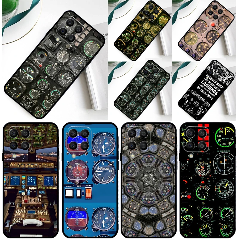 Aviation Airplane Instrument Cover For Samsung Galaxy M11 M51 M31 M33 M13 M23 M53 M15 M55 M14 M34 M54 M20 M32 M52 Case