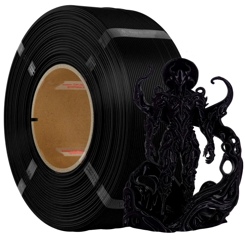 

PLA-нить 1,75 мм, 1 кг, стержень для многоразовых катушек (2,2 фунта), нить для 3D-печати премиум-качества для лабораторных 3D-принтеров Bambu, черный