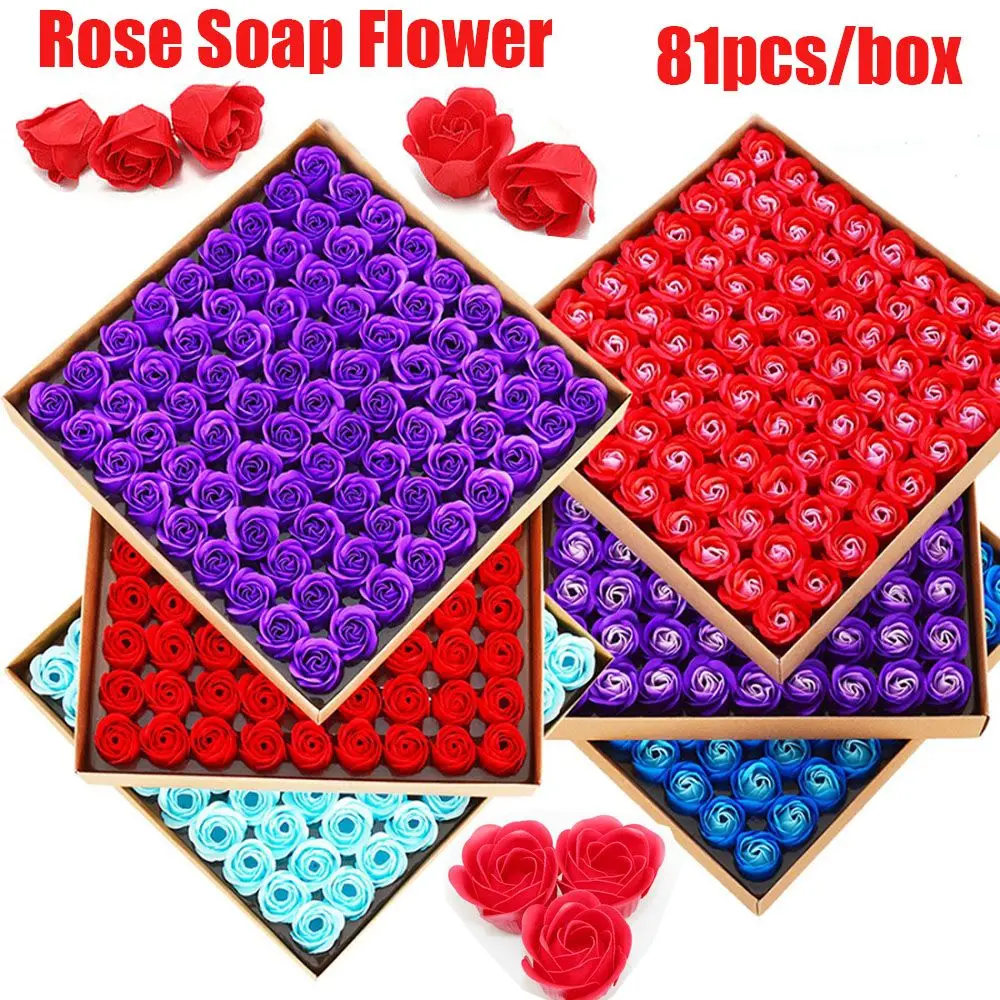 Portable Colorful Hand washing Bath Clean Scented For Wedding Flower Soap Sterilize Rose Soap Antibacterial