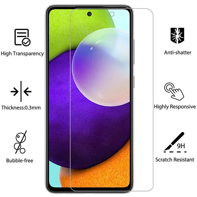 protective tempered glass for samsung a52 5g 4g screen protector on galaxy a 52 52a film samsun samsumg sansung galxy samsunga52 image 2