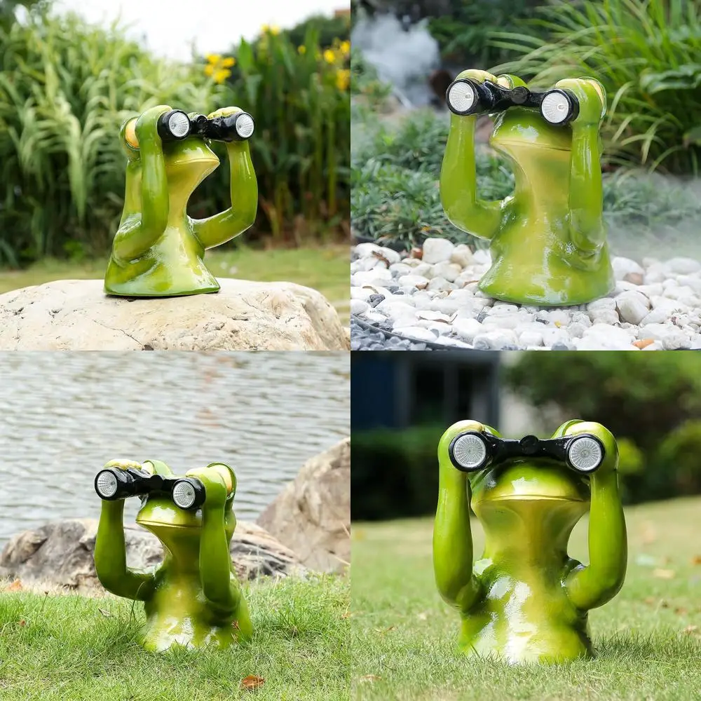 

Garden Solar Frog Lamp Statue - Illuminated Outdoor Decor for Yards, Patios, and Garden Parties