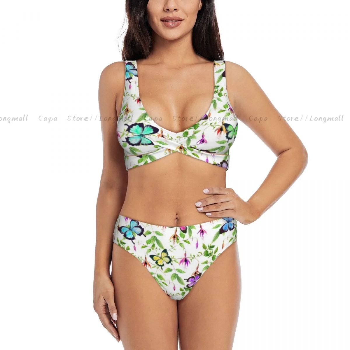Sexy Bikini Frauen Bademode Exotische Blumen Im Regenwald Floral Weiblichen Badeanzug Schwimmen Badeanzug Sommer Beachwear