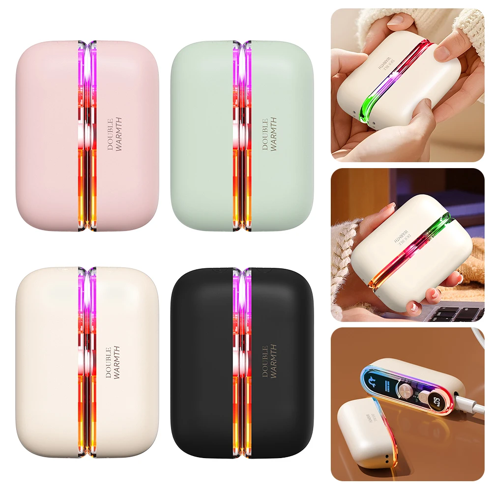 

USB Rechargeable Electric Hand Warmers Rapid Heating Provides Instants Warmth In Seconds. Modern Tech Accessory