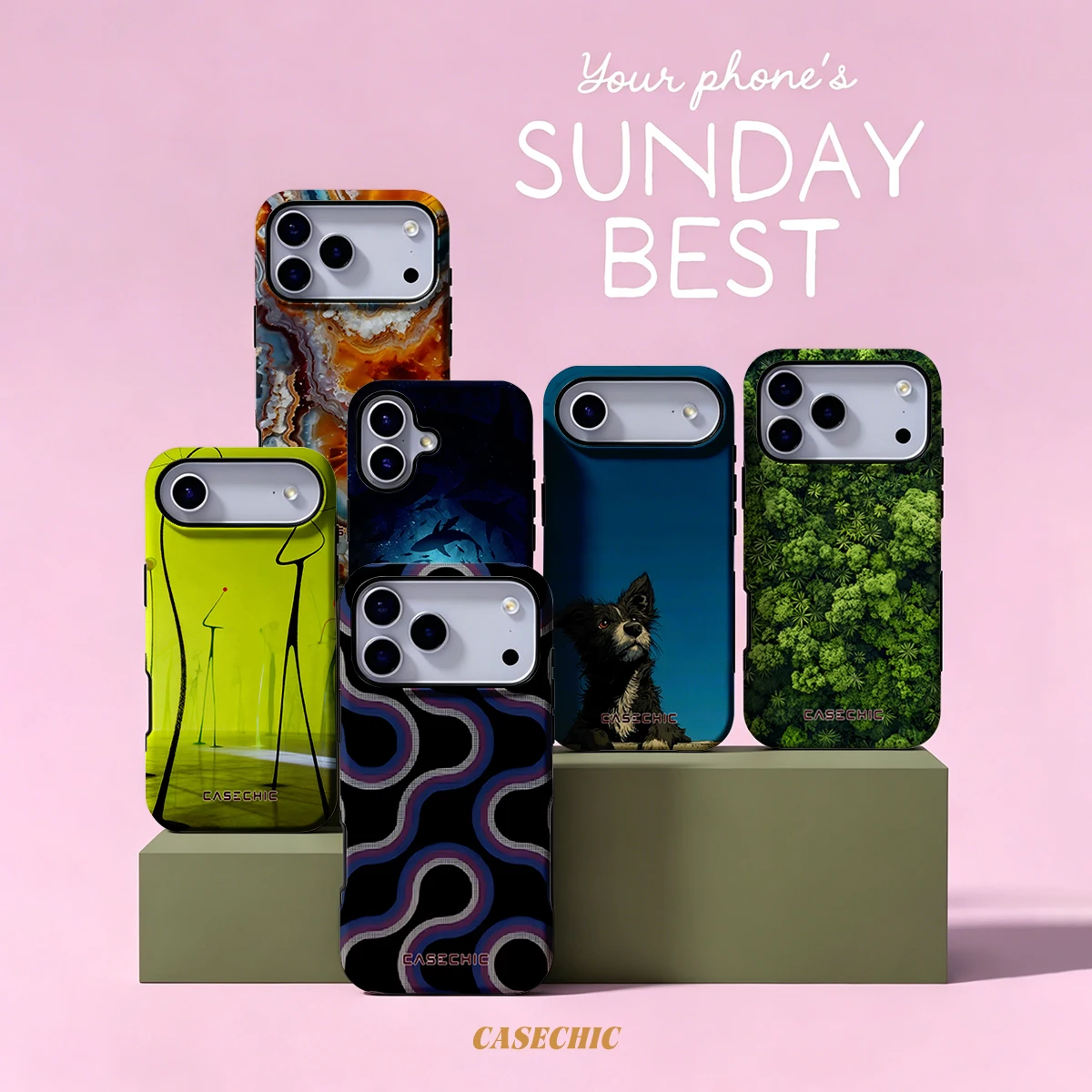 Abstract Wave Pattern Case for Samsung Galaxy S26 S25 S24 S23 Ultra Drop Resistant Glossy Dual-Layer Cover CaseChic