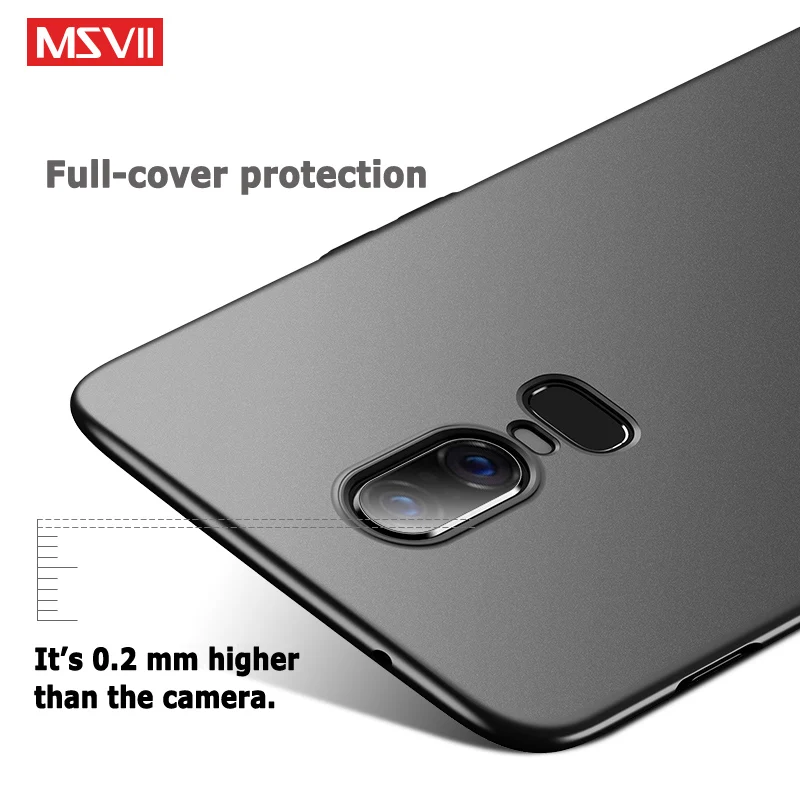 One plus 6 Case Cover Msvii Silm Frosted Coque For Oneplus 6T 6 T Case Oneplus6 Hard PC Back Cover For One Plus 6 6T Phone Cases