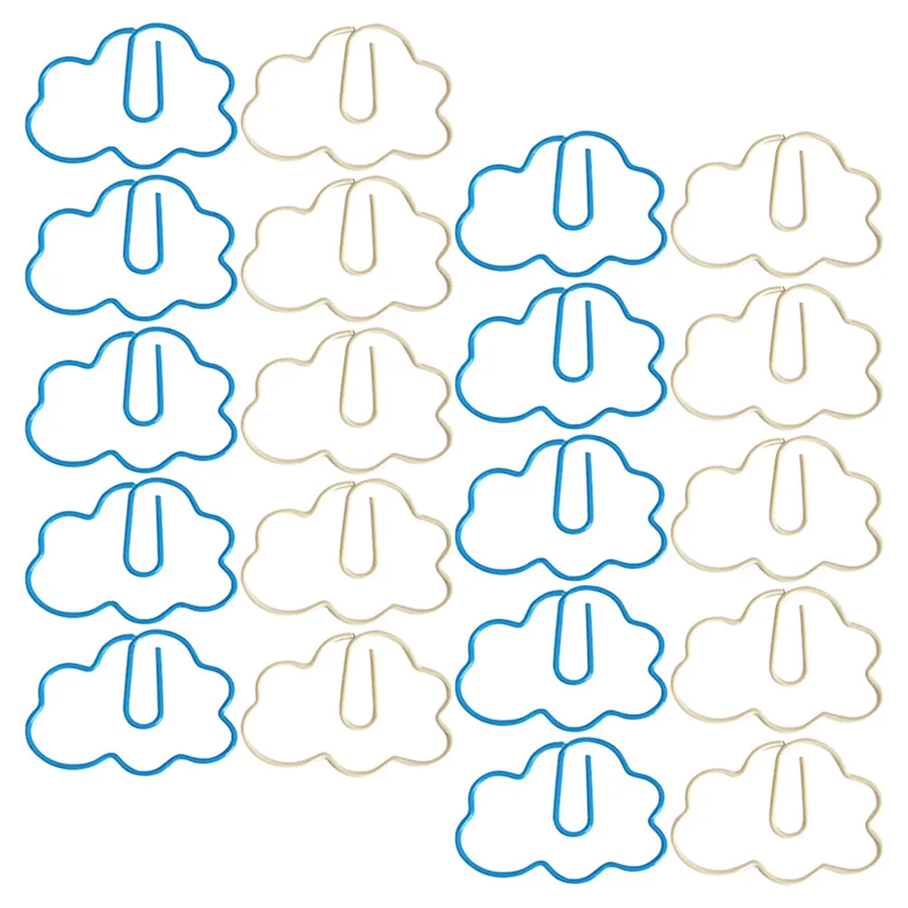 

20 Pcs Cloud Shaped Cartoon Bookmark Paper Clips PVC Soft Rubber Office Supplies for Books Documents Photos Memos Tickets School