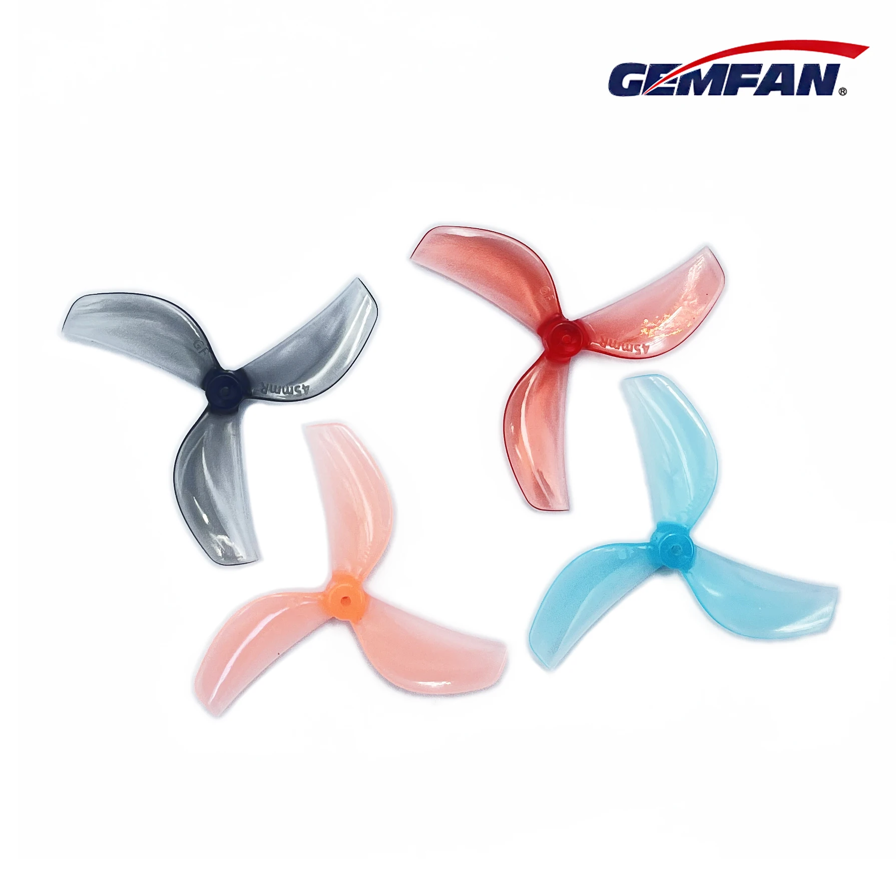 8PCS Gemfan 45mm 3-Blade PC Propeller T-Mount 1mm 1.5mm 0805 Motor For FPV RC Freestyle Tinywhoop Drones MOBULA 7 Props