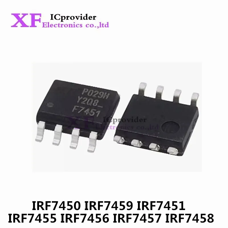 100% 신제품 IRF7450, IRF7459TRPBF, IRF7459TR, IRF7459, IRF7451, IRF7455, IRF7456, IRF7457, IRF7458, TRPBF SOP8, 10 개